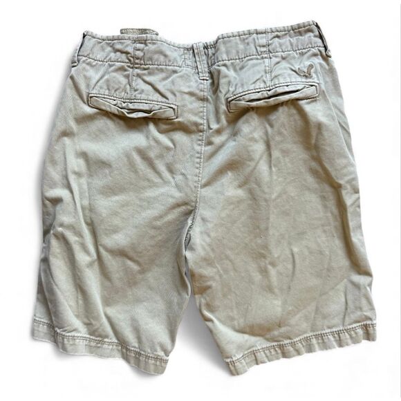 Mens American Eagle Khaki Chino Classic Everyday Shorts - Sz 28 - Picture 2 of 2
